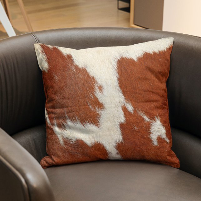 Coussin texture Brown et blanche de la vache (Créateur téléchargé)