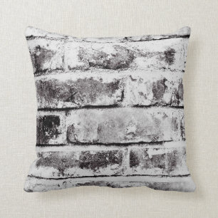 Coussin Texture de brique rustique industrielle de contras