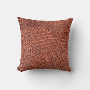 Coussin texture de fond en cuir Brown, abstrait, a
