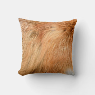 Coussin Texture de fourrure de renard rouge
