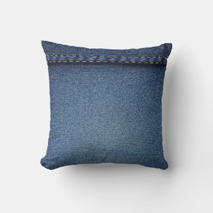 Coussin Texture de jeans en denim