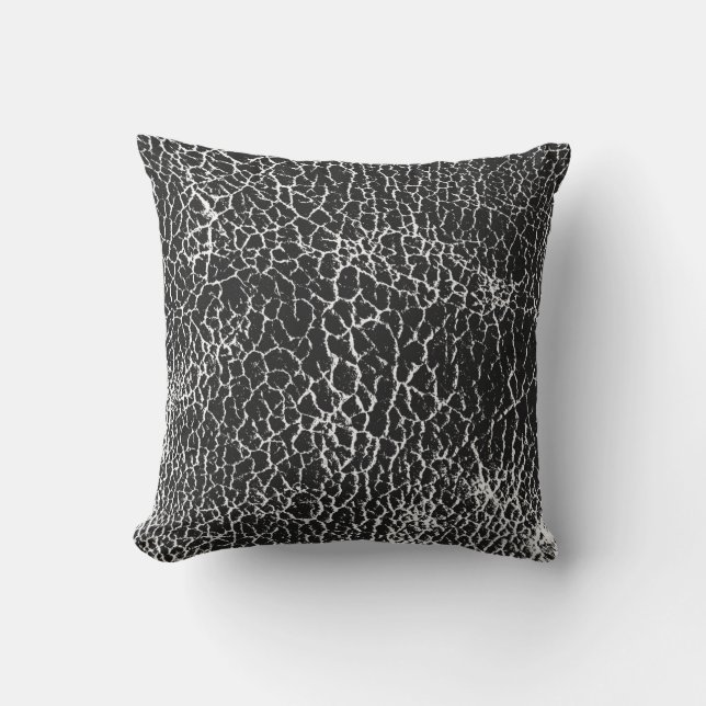 Coussin Texture de superposition désaffectée du crocodile  (Recto)