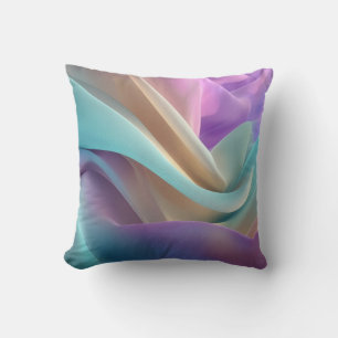 Coussin Texture de tissu abstrait dans des tons pastel