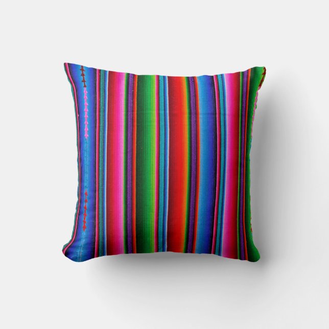 Coussin Texture de tissu mexicain (Recto)
