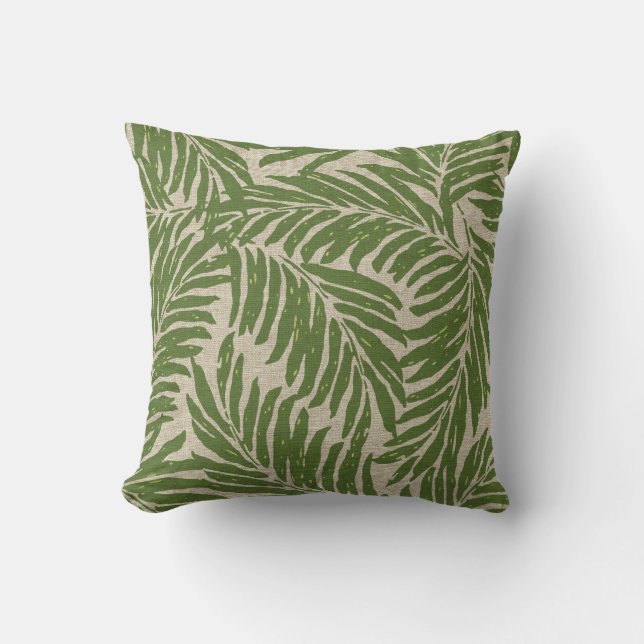 Coussin Texture de toile hawaïenne de paumes de Kahanu (Recto)