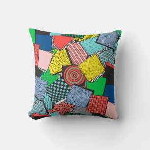 Coussin Texture des blocs Abstraits dessinés à la main