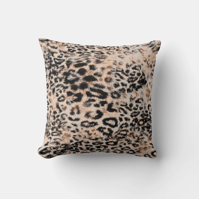 Coussin Texture léopard, motif poster de animal léopard (Recto)