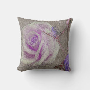 Coussin Texture Rose violet dénudée