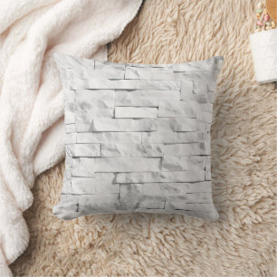 Coussin Textures de pierre blanche Design Série 1