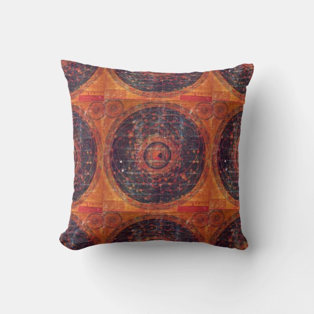 Coussin Thangka astronomique tibétain (Recto)