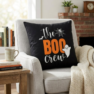 Coussin The Boo Crew Orange et Black Halloween