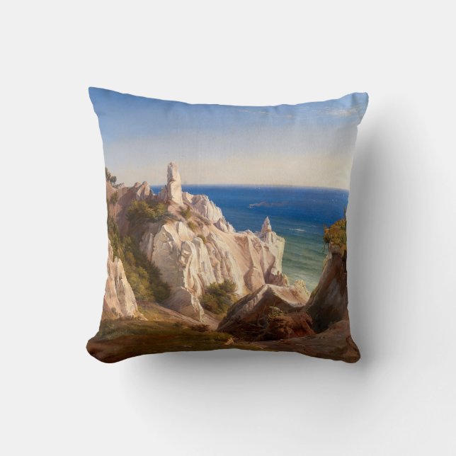 Coussin The Cliffs of the Island of Mon by Louis Gurlitt (Recto)