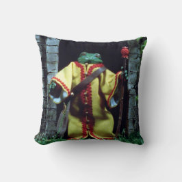 Coussin Thé de sang et grenouille à cordes rouges