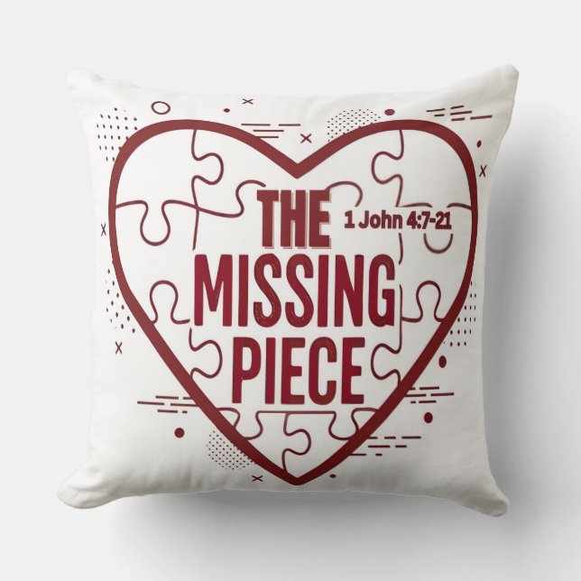 Coussin The Missing Piece – Faith Heart Design (Recto)