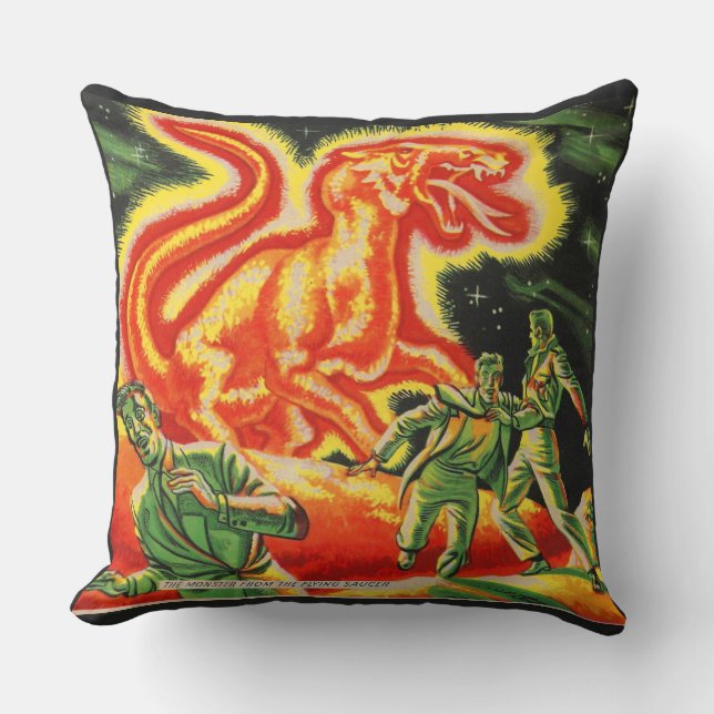Coussin The Monster From the Flying Saucer print (Recto)