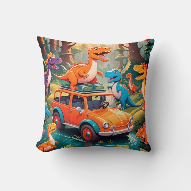 Coussin The Velociraptors Family Vacation  (Recto)