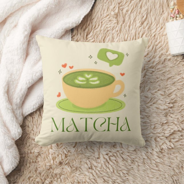 Coussin Thé vert Matcha, Tout est mieux avec matcha (Couverture)