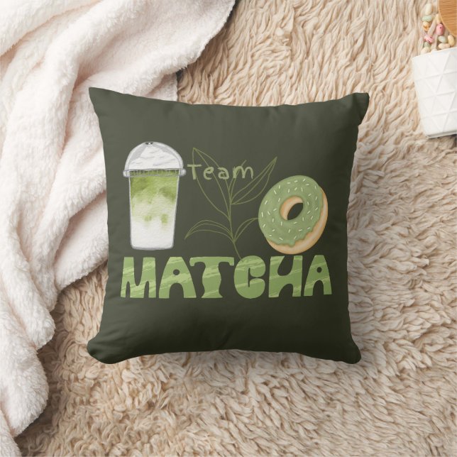Coussin Thé vert Matcha, Tout est mieux avec matcha (Couverture)
