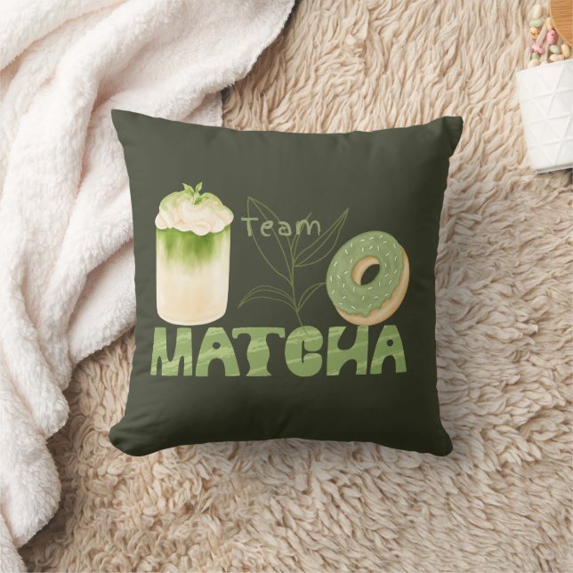 Coussin Thé vert Matcha, Tout est mieux avec matcha (Couverture)