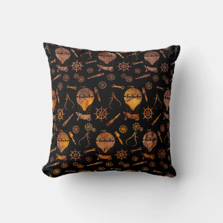 Coussin Thème de ballons Steampunk en acier rouillé super