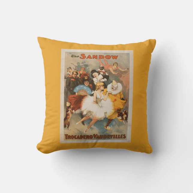 Coussin Thème de carnaval de vaudevilles de Sandow (Recto)