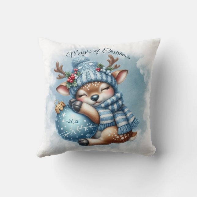 Coussin Thème de Noël coloré moderne (Verso)