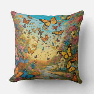Coussin Thème des papillons