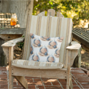 Coussin Thème nautique coquillage océan paysage Motif