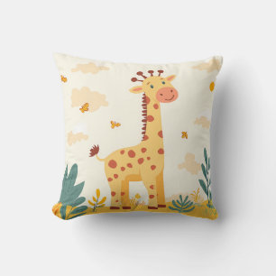 Coussin Thème Safari Girafe Chambre Enfants Nourrice