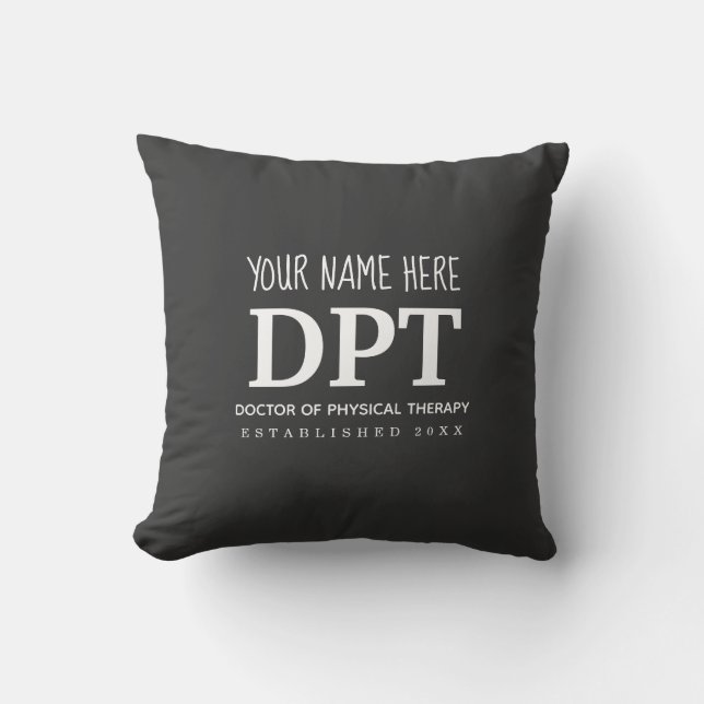 Coussin Thérapeute physique DPT Simple personnalisé  (Recto)