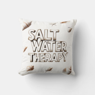Coussin Thérapie de l'eau salée Citation de l'océan Concep