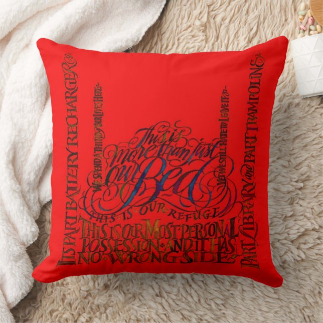 Coussin This Is More Than Just Our Bed Quote Throw Pillow (Couverture)