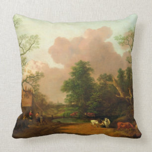 Coussin Thomas Gainsborough   un paysage avec des figures,