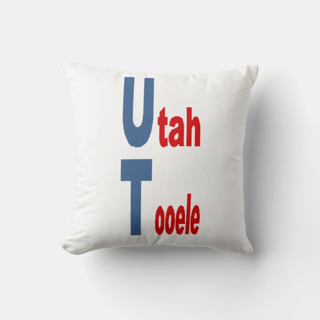 Coussin Throw Pillow 16x16  UTAH  TOURISM (Recto)