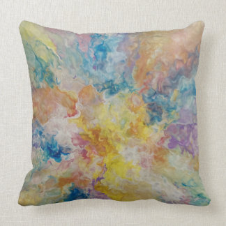 Coussin Throw Pillow - abstract colorful multi-colored fun