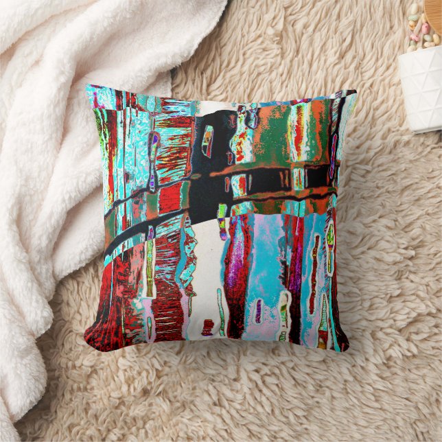 Coussin Throw Pillow – Collapse Reflection Abstract Design (Couverture)