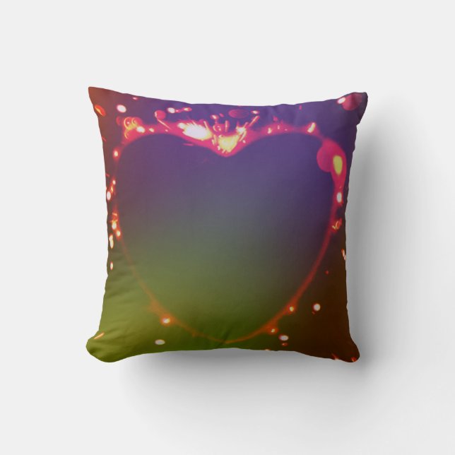 Coussin Throw Pillow Flame heart (Recto)