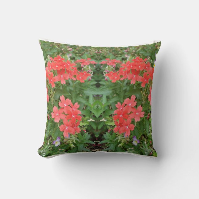 Coussin Throw Pillow flowers  (Recto)