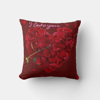 Coussin Throw Pillow I love you 