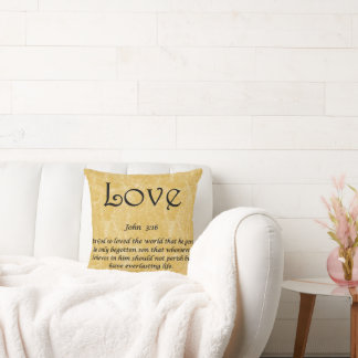 Coussin Throw Pillow -Love John 3:16