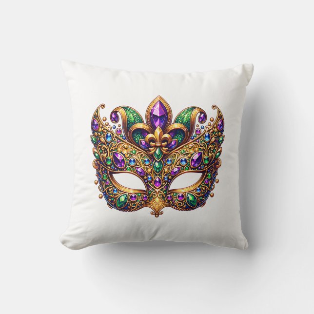 Coussin Throw Pillow Mardi Gras (Recto)