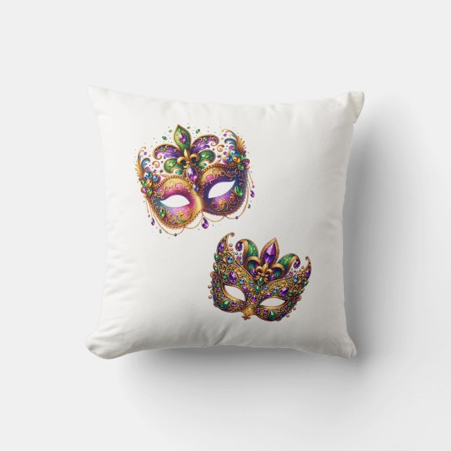Coussin Throw Pillow Mardi Gras (Recto)