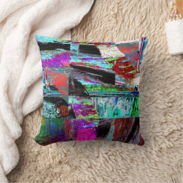 Coussin Throw Pillow – Neon Pulse