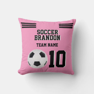 Coussin Throw Pillow rose football football personnalisé