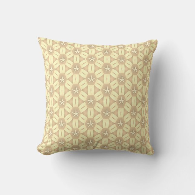 Coussin Throw Pillow Sepia White Stars (Recto)