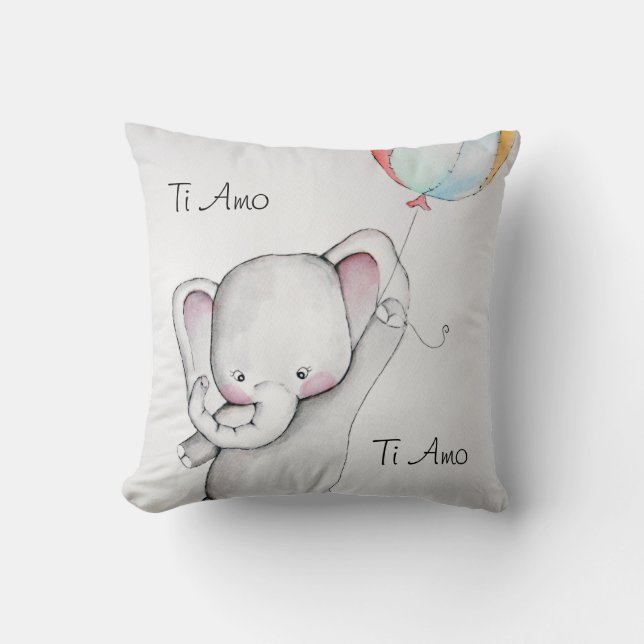 Coussin Ti Amo Baby Elephant Jeu d'oreiller (Recto)