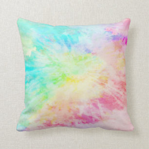 Coussin Tie teint arc-en-ciel
