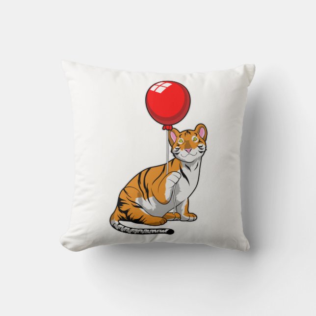 Coussin Tigre avec ballon (Recto)