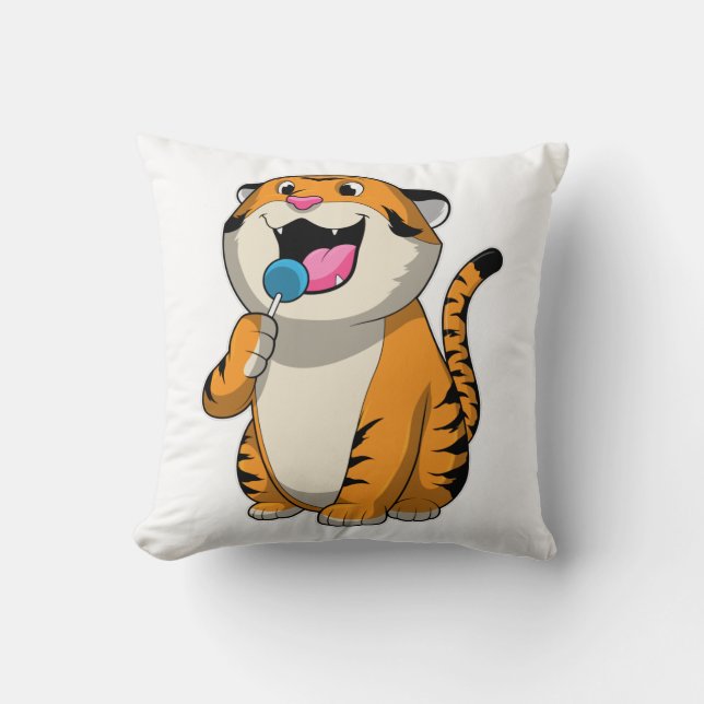 Coussin Tigre avec Lollipop (Recto)