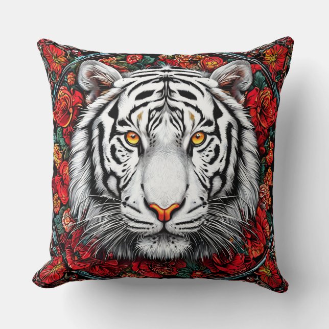 Coussin Tigre blanc (Recto)